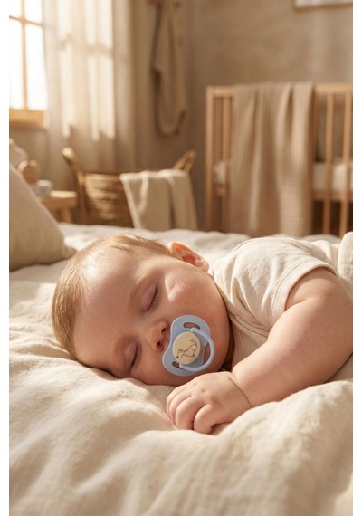 Wee Baby Duo Simetrik Uçlu Emzik 6-18 Ay No:2 Mavi -sarı