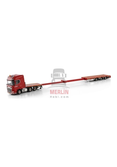 1/50 Nooteboom Red Line Daf Xg+ My25 6x2 Tag Axle Flatbed Mega Traıler - 3 Axle