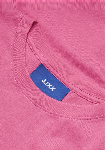 Jack & Jones Kadın Minimal Jjxx Logolu Kısa Kollu Tişört - Andrea 12205777 Carmine Rose Beyaz