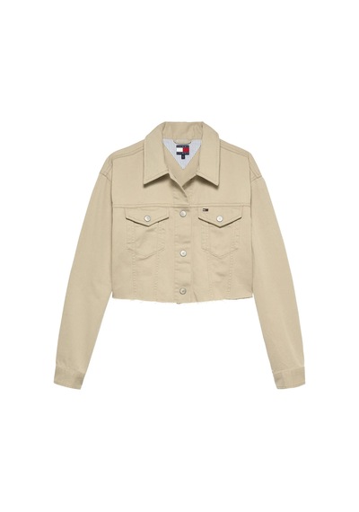 Tommy Hilfiger Tjw Flag Trucker Jac, Rbv Bej Kadın Kot Ceket