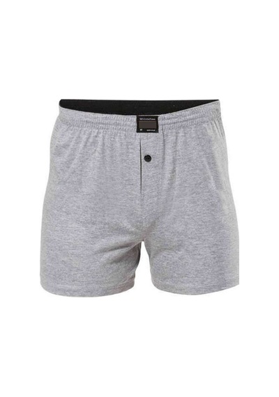 Düğmeli Pamuklu Erkek Penye Boxer Gri - 1146a Beden: L Standart