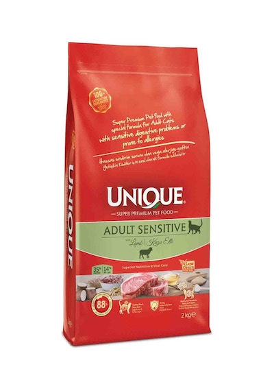 Unique Sensitive Kuzu Etli Yetişkin Kedi Maması 2 Kg