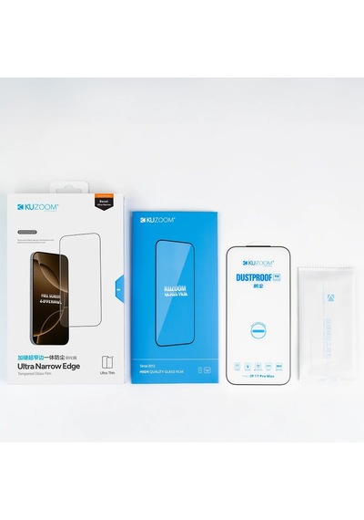 Delux Serisi Dokunmatik Cam Telefon Camı Mobil KorumaApple iPhone Uyumlu 17 Pro Max Dar Kenarlı Ekran Koruyucu