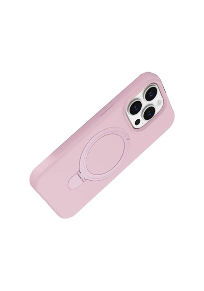 Apple İphone 15 Pro Max Regal Magsafe Standlı Kapak - Açık Pembe