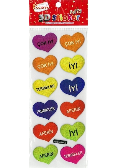 Ticon 3D Sticker Puffy 256028 Kabartmalı 3D-41