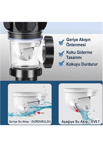 Koku Haşere Önleyici Banyo Lavabo Gider Borusu, Genişletilebilir Standart Banyo Ve Lavaboları İçin