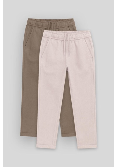 Tommy Life Standart Fit 2li Paket Camel-taş Erkek Çocuk Chino Pantolon - 11272 Camel