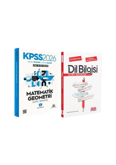 Marsis Yayınları 2026 Kpss Matematik Geometri Ve Akm Dil Bilgisi Soru Bankası Seti 2 Kitap