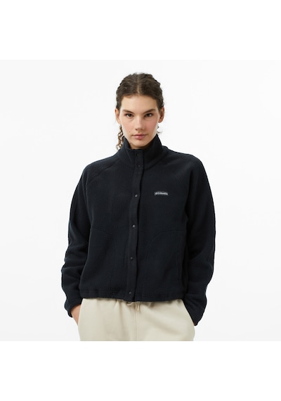 Columbia Jasper Ridge Pebbled Fleece Full Snap Kadın Siyah Outdoor Sweatshirt Al5610