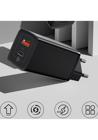 Baseus Gan2 Lite 65W Hızlı Şarj Aleti PD Quick Charging CCGAN2L-B01