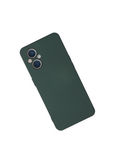 Cosmotex Newface Oppo Reno 7 Lite Kılıf Nano İçi Kadife Silikon - Koyu Yeşil