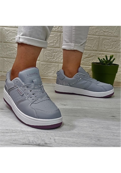 Kinetix Enner Pu Gri-beyaz-gülkurusu Fuspetli Sneaker Spor Ayakkabı Gri - Beyaz
