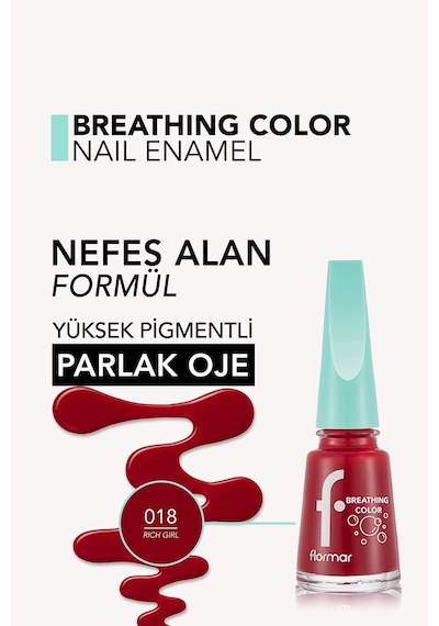 Breathing Color Yüksek Pigmentli & Parlak Bitişli Nefes Alan Oje 34000072_018RICHGIRL