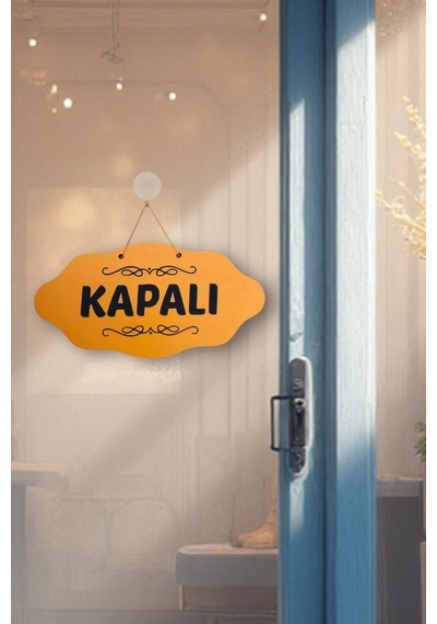 Dekoratif Açık-kapalı Tabelası - Turuncu