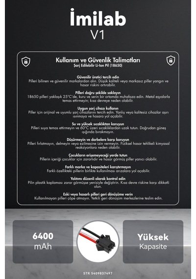 İmilab V1 6400mah Robot Süpürge Bataryası M.ö