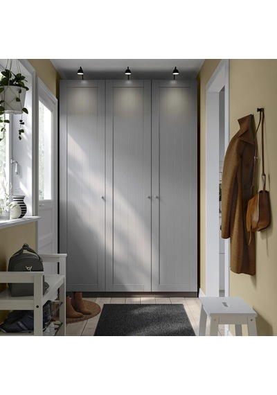 Ikea Koyu Gri Ferah Kapaklı Gardırop 150x60x236 Cm