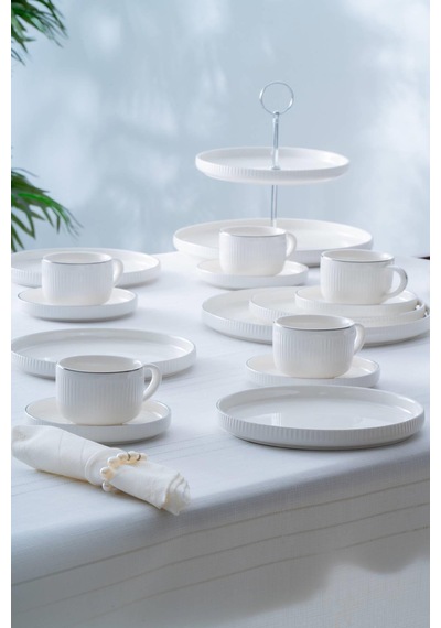 Acar Sierra 6 Kişilik 20 Parça Brunch Seti - Silver