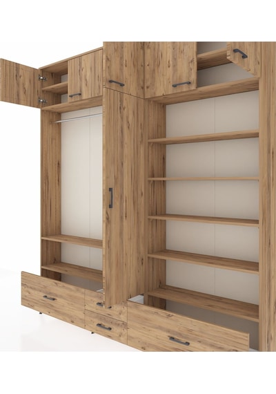 Arges Dolap 18 Raflı 4 Çekmeceli Tek Askılı 220x30x243 Çam-çam/çam Atlas Çam/atlas Çam Arges Dolap 18 Raflı 4 Çekmeceli Tek Askılı 220x30x243 Çam-çam/çam Atlas Çam/atlas Çam