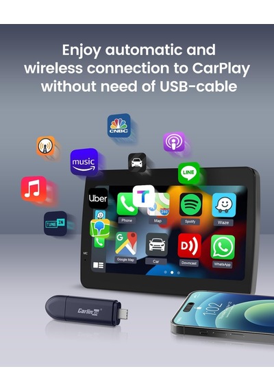 Carlinkit Oem Kablolu Carplay Ve Oem Kablolu Android Auto İçin Mini Se Pro Kablosuz Adaptör, İos 10 Ve Android 10 Ve 10"