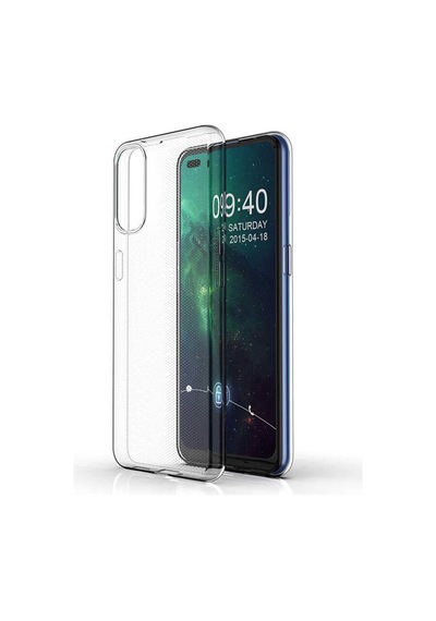 Oppo Reno 4 Kılıf Şeffaf Silikon Hibrit Case Renksiz