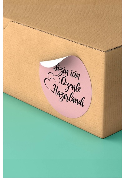Özenle Hazırlandı Kargo Sticker 3x3cm St2178 Çok Renkli