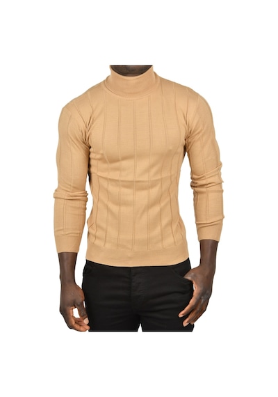Deepsea Erkek Camel Slim Fit Likralı Tam Balıkçı Yaka Çizgili Boğazlı Kazak 2505504 Camel Deepsea Erkek Camel Slim Fit Likralı Tam Balıkçı Yaka Çizgili Boğazlı Kazak 2505504 Camel