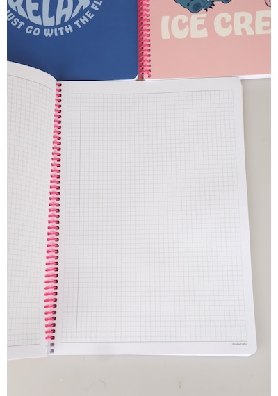 X Dekomus Lisanslı Lilo & Stitch Summer Vibes Collection "tekli" A4 80 Yaprak Kareli Defter "dekomus Cep Defteri Hediyeli" Altın