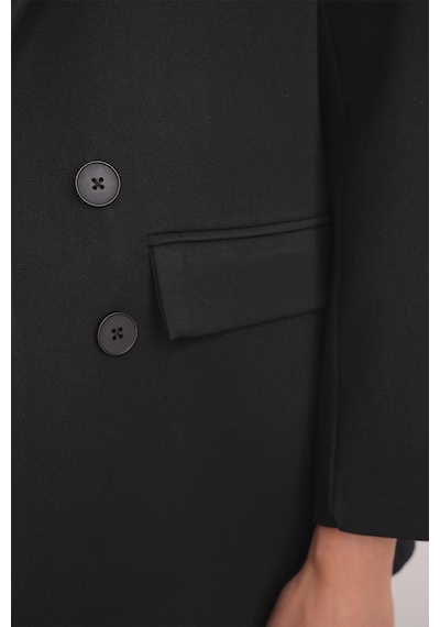 Mixray 4745 Kadın Oversize Blazer Ceket Siyah