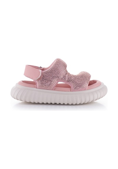 Kız Çocuk Taşlı Rahat Sandalet 26y845 Pembe