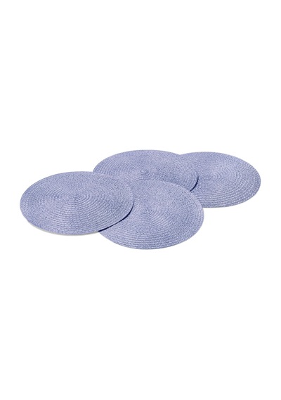 Amerikan Servis, 4 Lü Set, Polyester Açık Mavi
