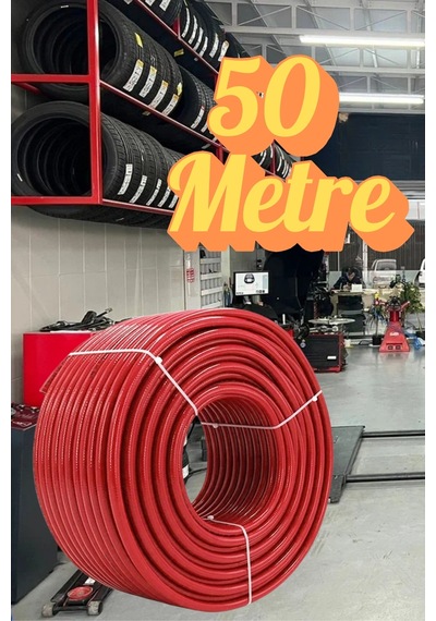 50 Metre Kompresör Hava Hortumu 8 Mm Termo Hortum Kırmızı Thermo Hortum Basınca Dayanıklı Hortum