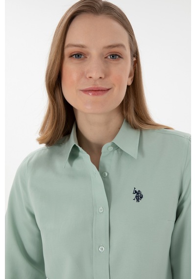 U.s. Polo Assn. Kadın Su Yeşili Gömlek Basic 50307726-vr048 Su Yesılı Mint Yeşili