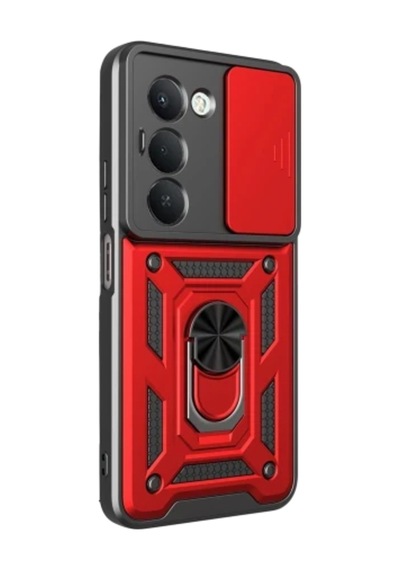 Xiaomi Redmi 15 4g İçin Uyumlu Sürgülü Korumalı Yüzüklü Standlı Magnetic Tpu Tank Kapak