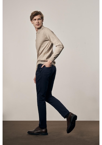 İmza Koyu Lacivert Yan Cep Düz Paça Pamuklu Slim Fit Chino Casual Pantolon 1003255161 İmza Koyu Lacivert Yan Cep Düz Paça Pamuklu Slim Fit Chino Casual Pantolon 1003255161