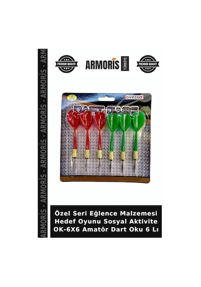 Özel Seri Eğlence Malzemesi Hedef Oyunu Sosyal Aktivite Ok-6x6 Amatör Dart Oku 6 Lı