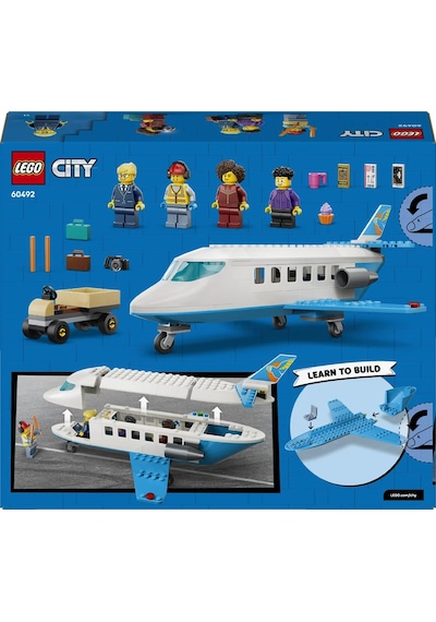 LEGO® City Yolcu Jeti 60492 - 4 Yaş ve Üzeri Çocuklar için 4 Minifigür İçeren Yaratıcı Oyuncak Yapım Seti (118 Parça)