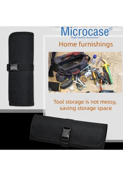 Microcase Motosiklet Bisiklet Elektrikli Araçlar Ve Genel Kullanım İçin Katlanabilir Portatif Alet Çantası Al5515 Siyah