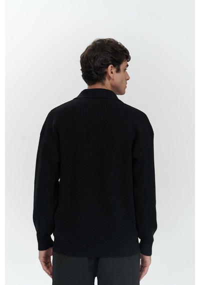 Mai Collection Mai Studios Co. Oberon Polo Yaka Yarım Fermuarlı Siyah Erkek Triko Kazak Siyah Mai Collection Mai Studios Co. Oberon Polo Yaka Yarım Fermuarlı Siyah Erkek Triko Kazak Siyah