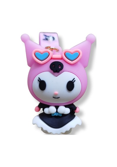 Kuromi V1 Premium 3d Figürlü Lila Bilek Kayışlı Anahtarlık - 1 Adet