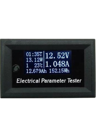 33V 10A 7in1 Dijital Voltmetre Ampermetre - Zaman Sıcaklık Watt Ö