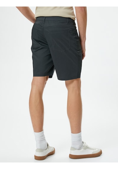 Koton Slim Fit Şort Düğmeli Cep Detaylı Gri 3sam40137hw 3SAM40137HW031 Gri