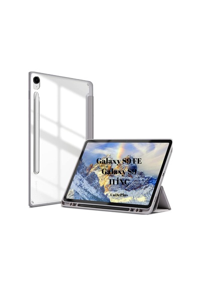 Samsung Galaxy Uyumlu  Tab S9 Fe / S9 11inç Kılıf Grafiti Şeffaf Kalem Bölmeli X710 X716 X718 X510 X516 Kılıf