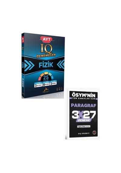 Paraf 2027 Ayt Fizik Iq Video Çözümlü 25 Branş Deneme+ Evp Akademi Paragraf