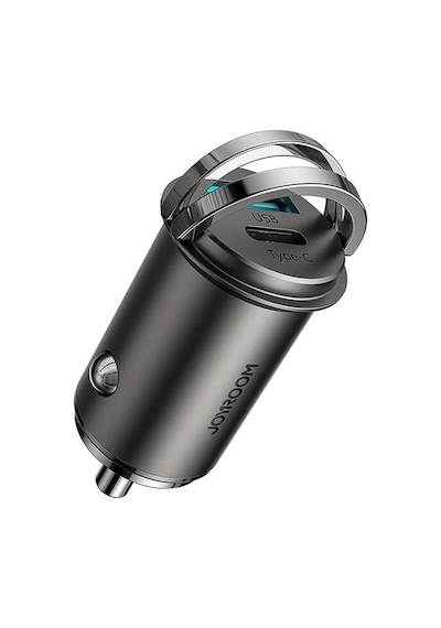Joyroom C-a35 45w Mini Dual Port Car Charger Gray