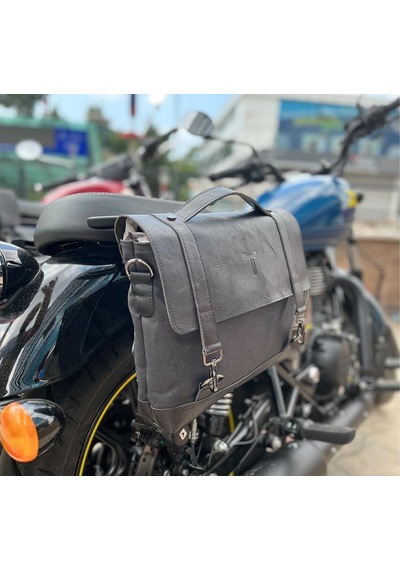 Turktasarlar Motor Accessory Royal Meteor 350 - Motosiklet Çanta Sabitleme Aparatı, Siyah Boyalı Metal Boru Büküm Genel