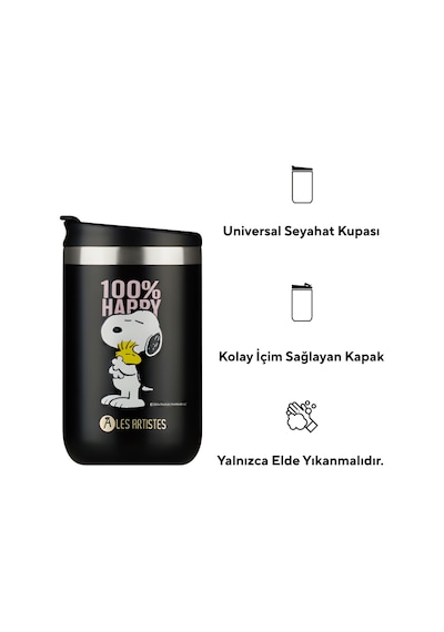 Les Artistes Paris Isı Yalıtımlı Çelik Termos Mug 350ml Happy Snoopy Çok Renkli