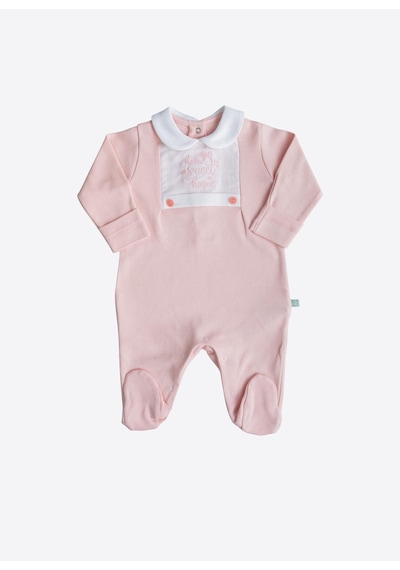 Kitikate Organik Sweet Home Şapkalı Tulum Pembe Pembe