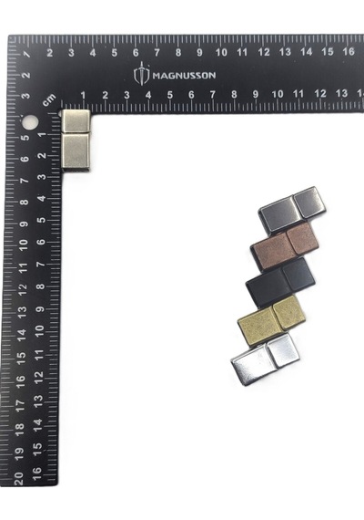 6x12 Mm Deri Bileklik Kiliti Mıknatıslı Kilit 40 Adet 6 X 12 / Gümüş Rengi
