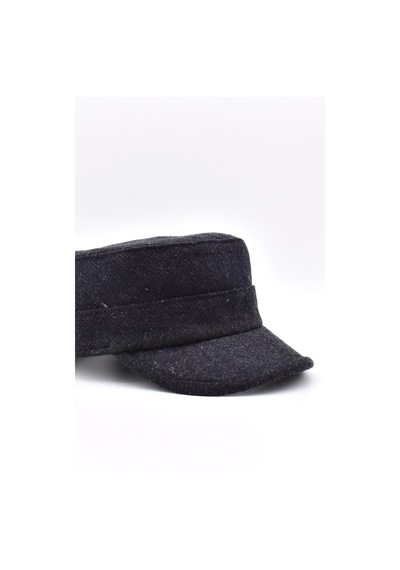Külah Erkek Yün Fidel Castro Şapka Wool Military Hat - Füme