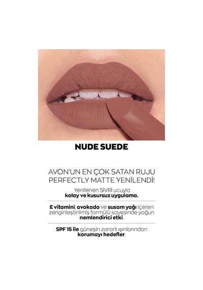 Avon Ultra Mat Ruj Marvellous Mocha + Nude Suede + Pure Pink